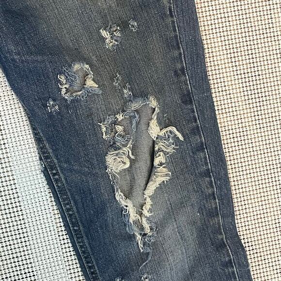 Levis 32x34 Destroyed Denim Jeans Mens Thrashed Destructed Tattered - Picture 11 of 11